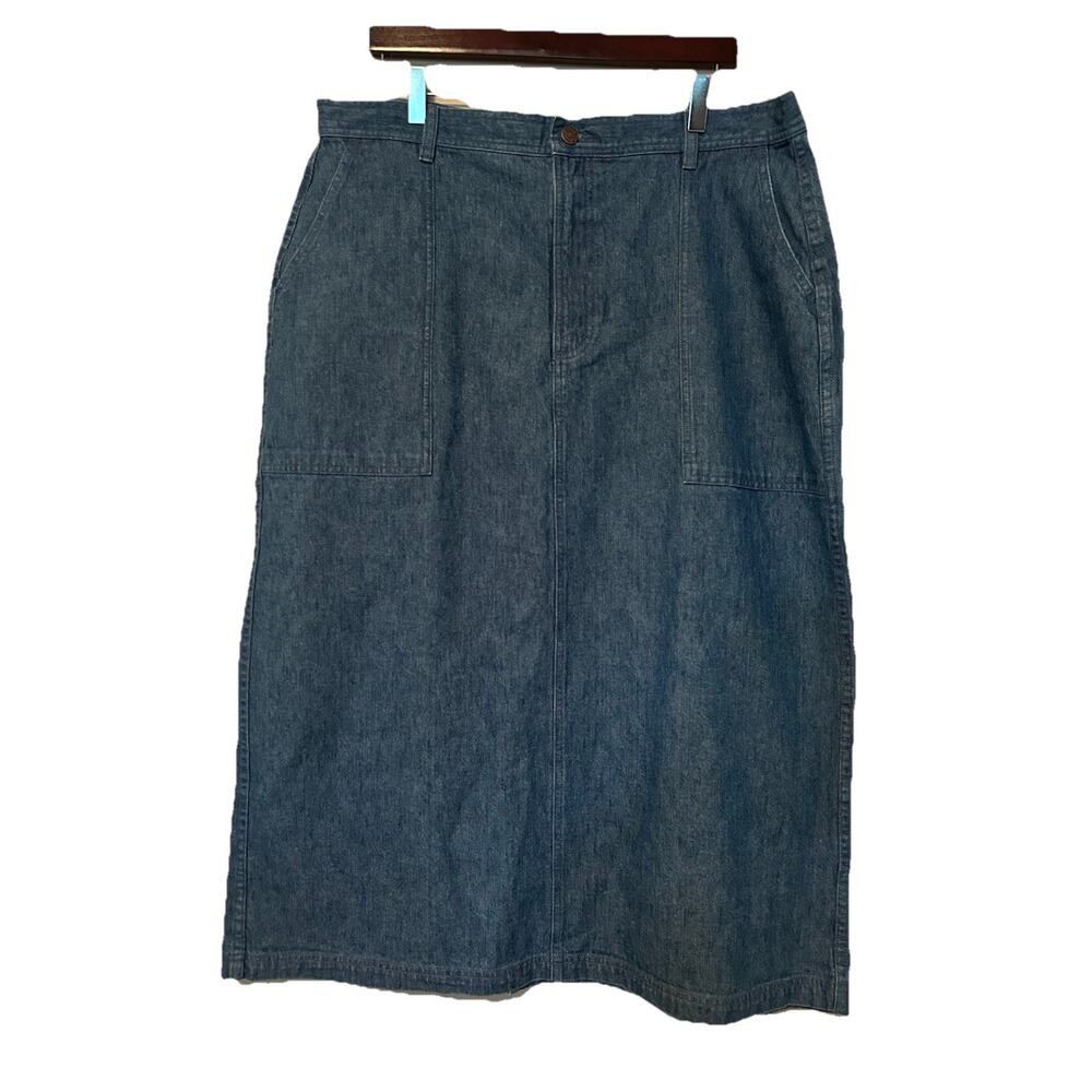 Cabelas Casual Long Denim Skirt Womens 20R - Picture 1 of 9